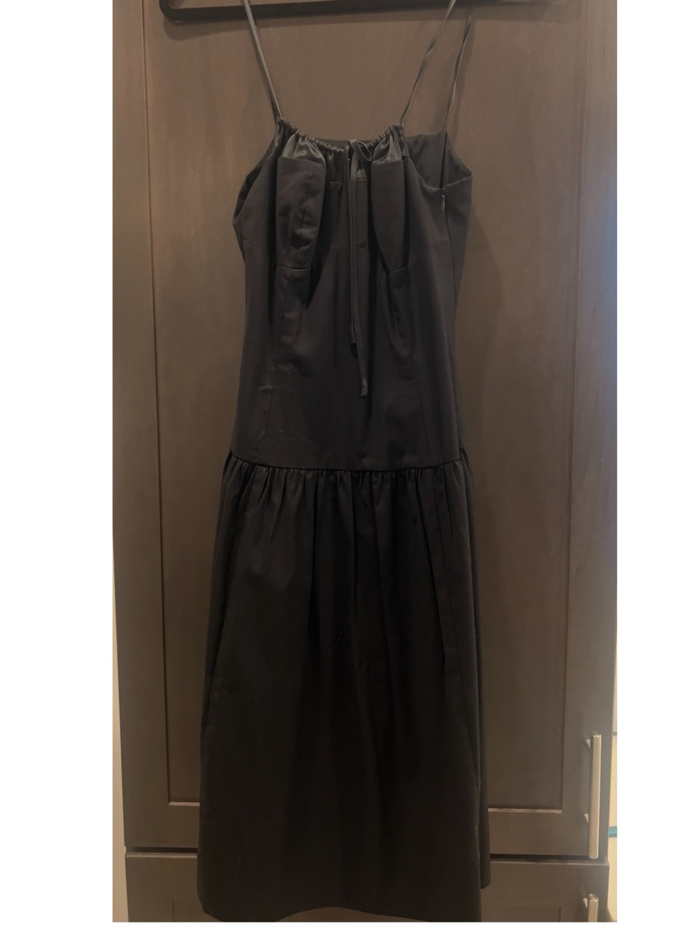 NWT Reformation Black Spaghetti-Strap Midi Dress - Picture 4 of 5
